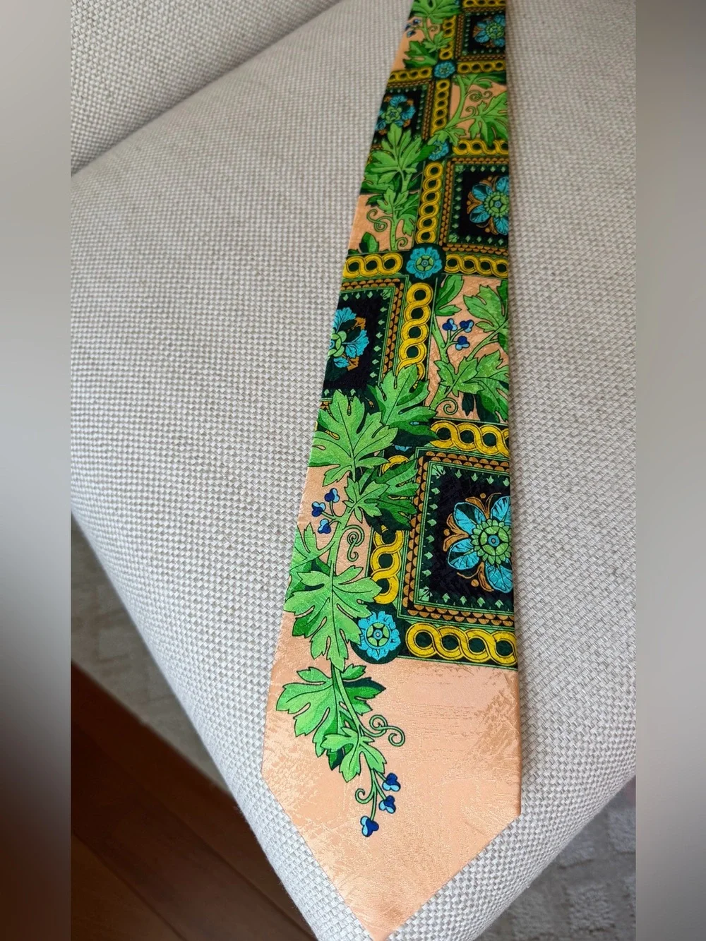 Rush Limbaugh Patchwork Melon Silk Tie